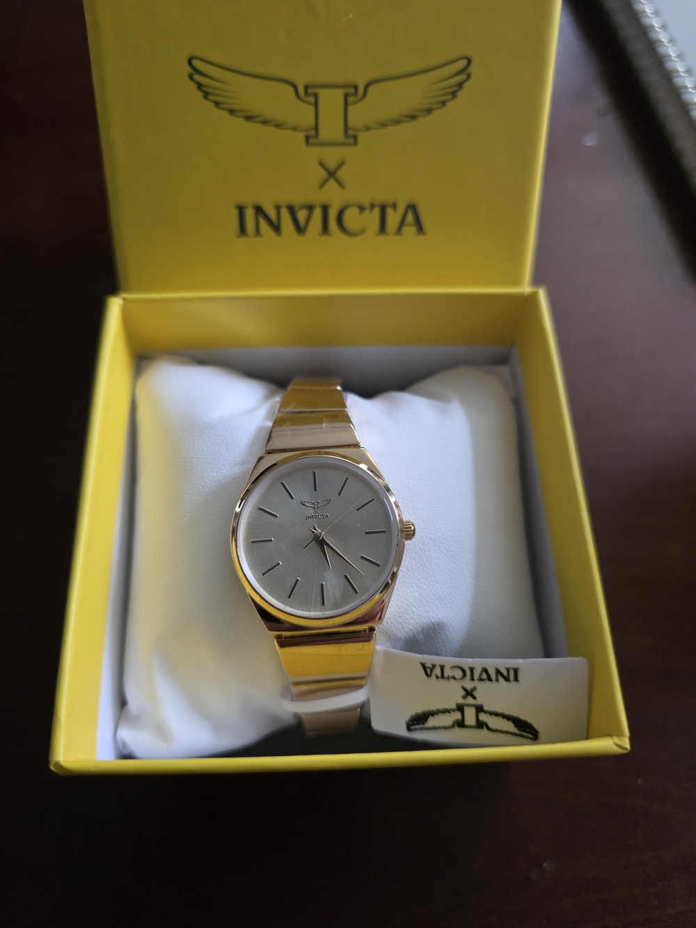 Invicta Rose Gold and Silver Minimalist Men's Bracelet Watch